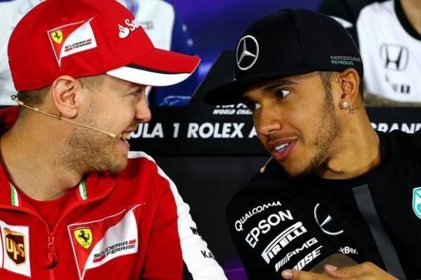 Sebastian Vettel bersama Lewis Hamilton - (ist)