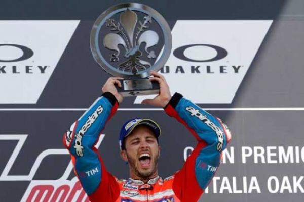 Andrea Dovizioso dari Ducati memenangi 2 MotoGP secara beruntun. (foto : AP)