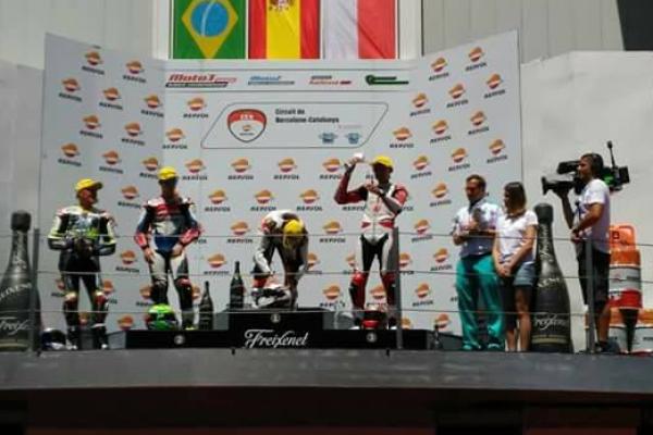 Dimas Ekky sabet podium 3 di Moto2 CEV Sirkuit Catalunya (ist)