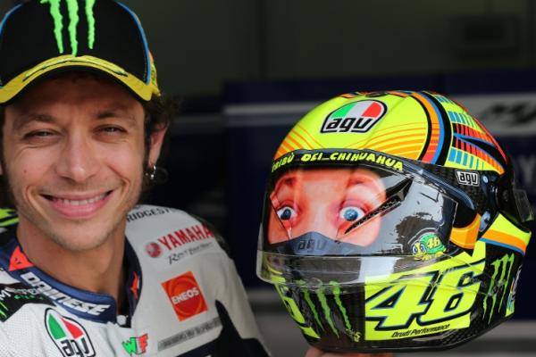Rossi pamerkan salah satu desain helm favoritnya (ist)