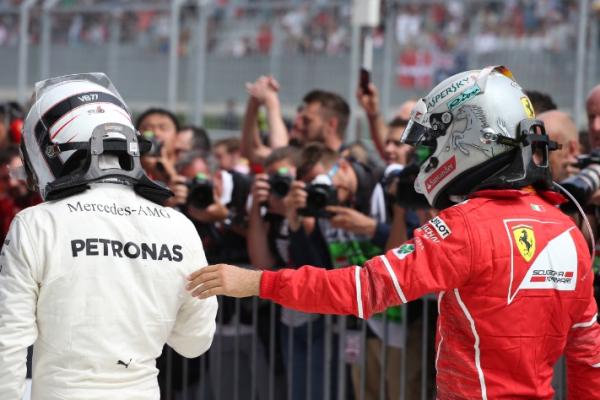 Vettel (kanan) yakin Valtteri Bottas melakukan jump start di balapan Austria (ist)
