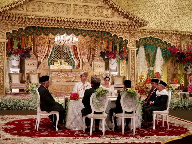 Presiden Jokowi menjadi saksi pernikahan Rama Danindro dan Putri Selaras