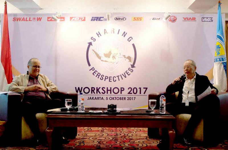 Jeffrey JP dan tokoh senior otomotif Helmy Sungkar sebagai pembicara pada Workshop IMI 2017
