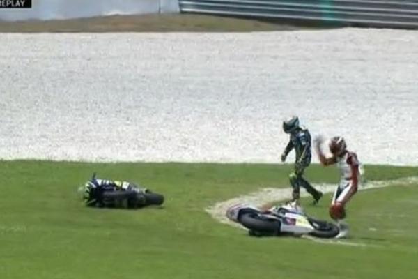 Insiden Dimas Ekky dengan Remy Gardner di Moto2 Sepang (ist)