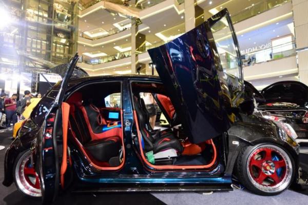 Mobil milik Harpit, peserta asal Pekanbaru yang memenangkan gelar the King of Brio Tuning Contest 2017