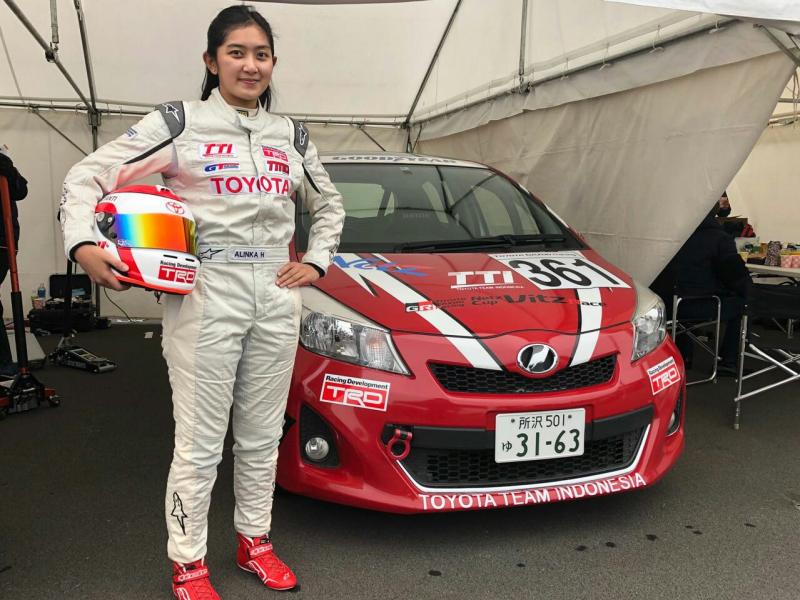 Alinka, kembali ikuti Festival Gazoo Racing di sirkuit Fuji Jepang. (foto : TTI)