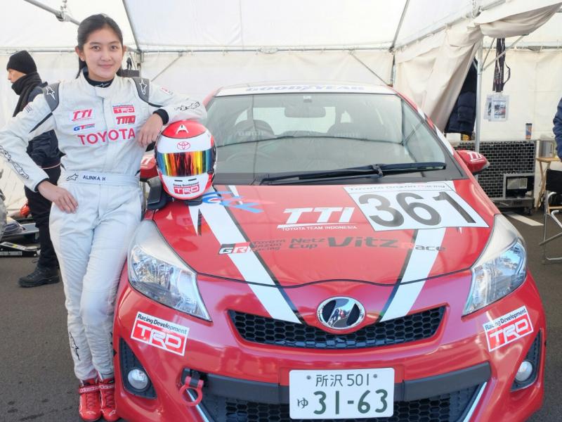 Alinka Hardianti saat membela Toyota Team Indoesia di Gazoo Racing Jepang pekan lalu. (foto : TTI)