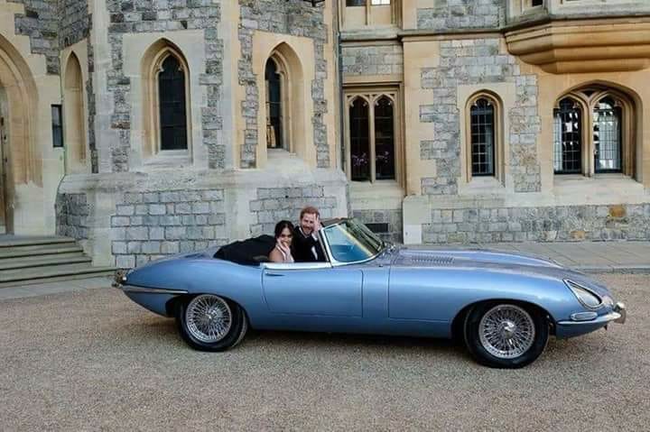Jaguar E-Type Zero Concept jadi pengantar momen bahagia Pangeran Harry. (foto: ist) 