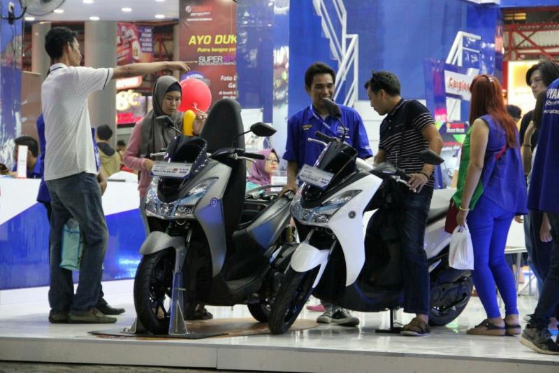 Yamaha Lexy menjadi daya tarik tersendiri di booth Yamaha Jakarta Fair 2018.(foto : ist)