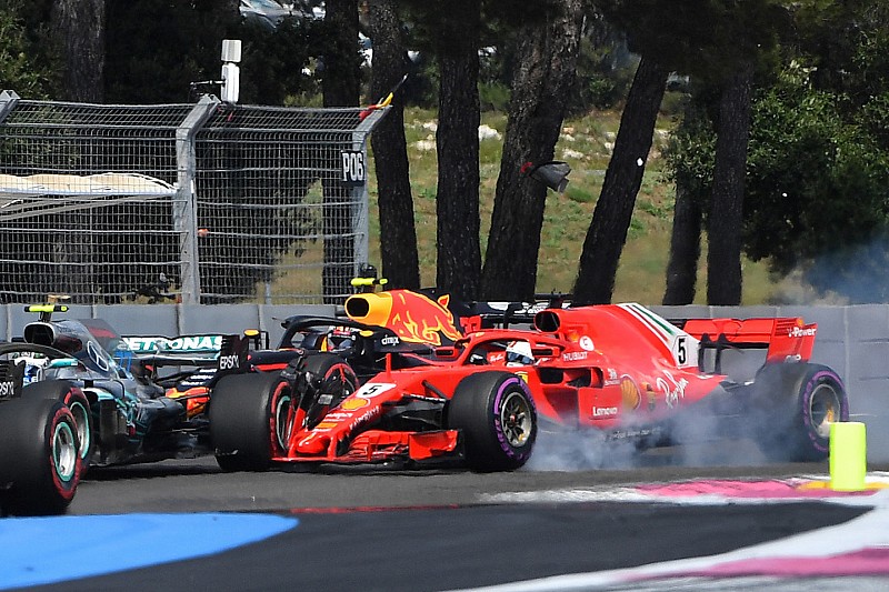 Insiden tikungan pertama F1 Perancis antara Vettel dan Bottas (ist)