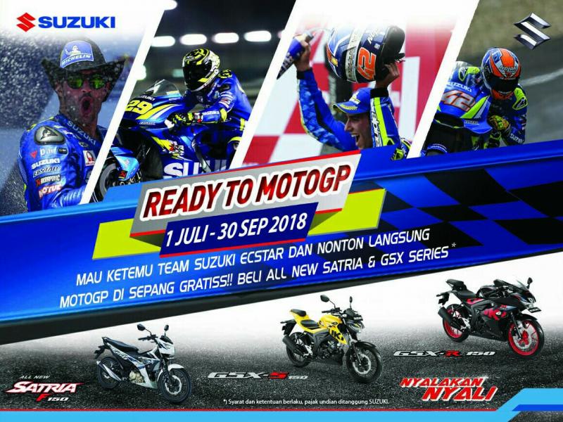 Program nonton MotoGP ke Sepang melibatkan konsumen motor baru Suzuki. (foto : ist)