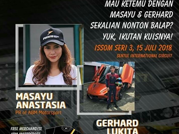Masayu Anastasia siap temanin kalian nonton balap mobil ISSOM di Sentul. (foto : ist)