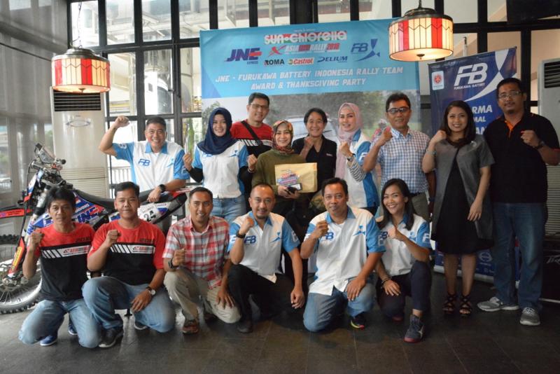 Award & Thanksgiving JNE Furukawa Battery Indonesia Rally Team