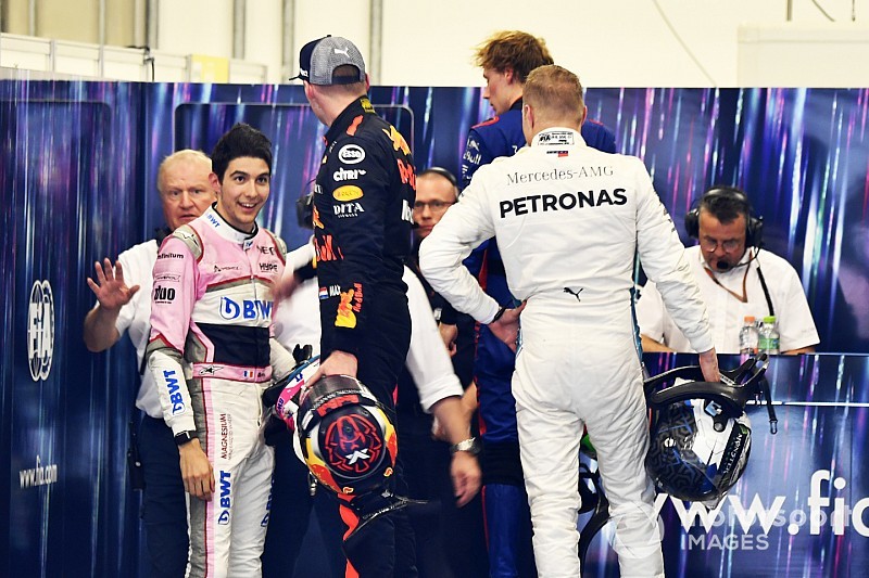 Pertengkaran antara Max Verstappen (Red Bull) dengan Esteban Ocon usai race F1 Brasil (ist)