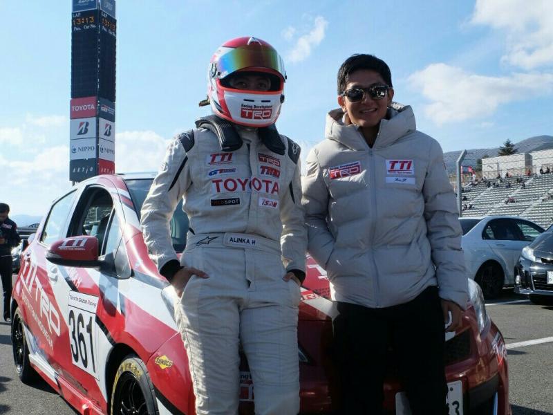 Alinka Hardianti dimentori Rio Haryanto di Toyota Gazoo Racing Jepang. (foto : tti)