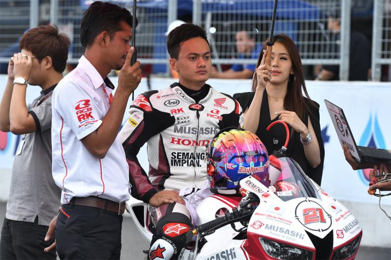 Rider Malaysia Zaqhwan Zaidi rider Honda Asia Dream Racing di kelas ASB 1000 (ist)