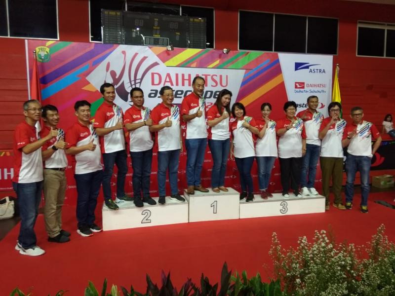 Manajemen Astra Daihatsu Motor hadir di Final ASTEC Open 2018 di GOR Soemantri, Jakarta. (foto: anto) 