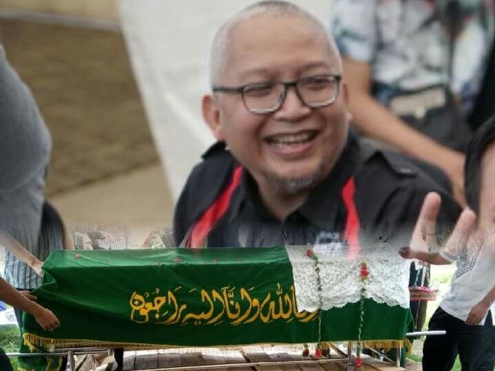 Bang Tabah dikebumikan di TPU Tanah Merah Pondok Kopi, Jakarta Timur, Rabu (19/12/2018)