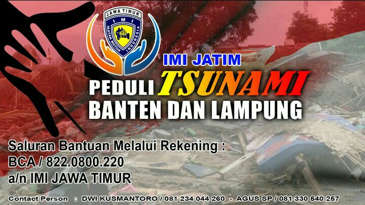 Sebagai IMI Terbaik, Jawa Timur pun nggak mau melewatkan momen membantu saudara-saudara terdampak tsunami Selat Sunda. (foto : ist)