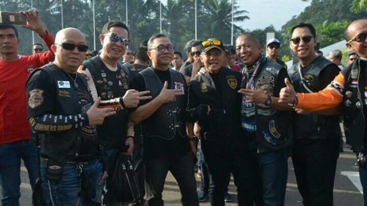 Para bikers anggota IMBI DKI siap serbu gedung DPR/MPR Senayan Jakarta. (foto : ist)