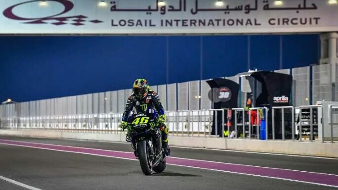 Valentino Rossi masih mendapatkan kendala di tes resmi Sirkuit Losail, Qatar (ist)