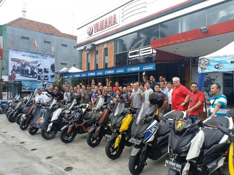 XMax Owners Community Bali, dengan tenaga besar cocok buat turing. (foto : ist)