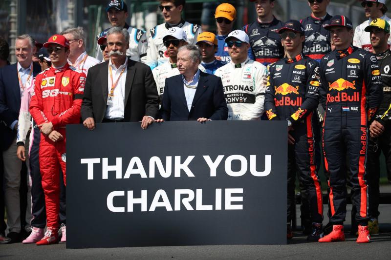 Seremoni penghormatan untuk Charlie Whiting sebelum race Grand Prix Australia (ist)