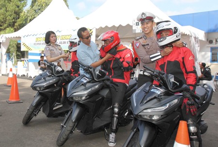AHM menggelar kembali kegiatan Safety Riding Camp 2019 bagi para siswa dari 26 sekolah se-Jabotabek dan Banten. (ist)