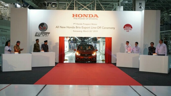 Sukses mengekspor komponen, Honda Prospect Motor (HPM) mulai mengekspor mobil utuh dimulai dengan unit All New Brio