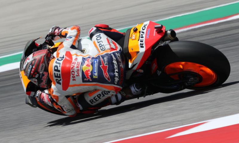 Marquez mengakui ada masalah kecil di motor Honda yang membuatnya terjatuh saat race di Sirkuit COTA, Amerika Serikat