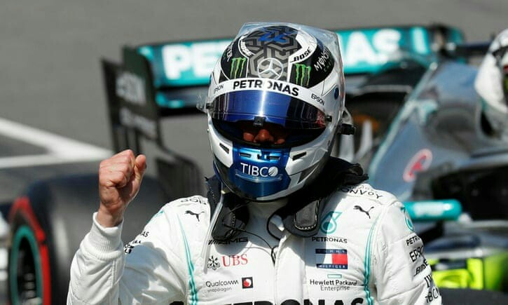 Valtteri Bottas (Mercedes), peluang jauhkan jarak di klasemen pembalap. (foto : guardian) 