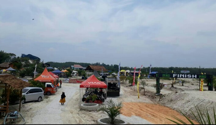 Inilah sirkuit berkonsep rekreasi di Kampar Riau. (foto : didin) 