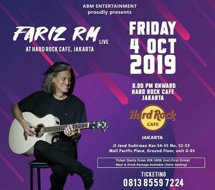 Konser Fariz RM oleh ABM Entertainment di Hard Rock Cafe Jakarta