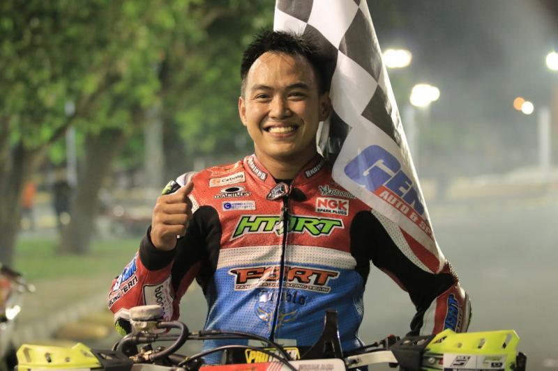 Selebrasi Doni Tata usai memenangi TGA Round 3 Yogyakarta