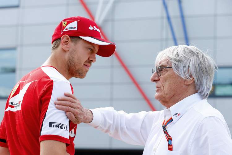 Sebastian Vettel dan Bernie Ecclestone. (Foto: grandprix247)