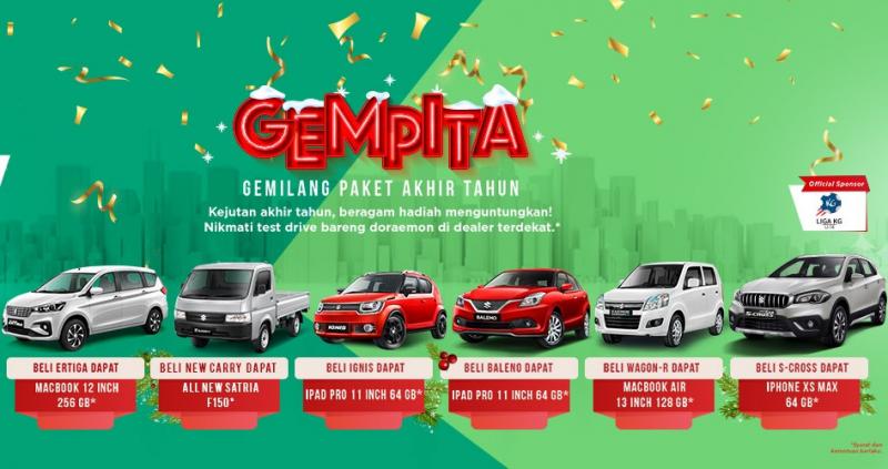 Promo Gempita bagi para konsumen yang membeli kendaraan Suzuki di sepanjang bulan Desember 2019. (ist) 