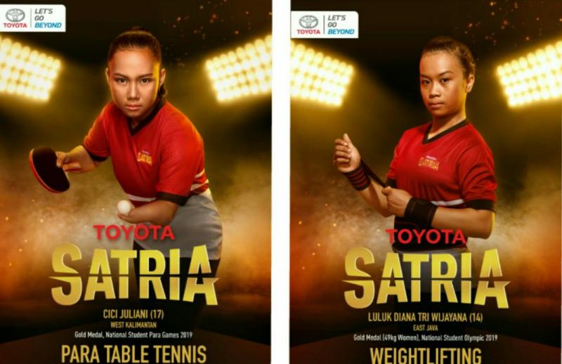 Cici Juliani (kiri) dan Luluk Diana Tri Wijayana ingin mewujudkan impian menjadi atlet besar bersama Toyota. (foto : tam, kolase)