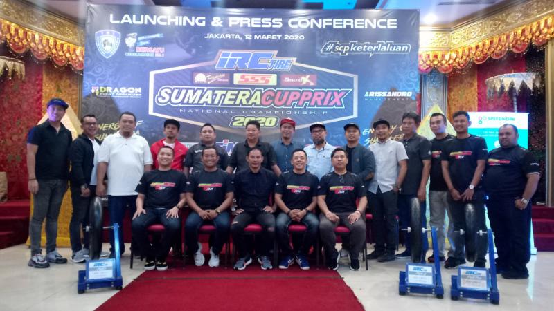 Panitia dan sponsor Sumatera Cup Prix 2020 yang akan bergulir 5 seri. (foto : hf)