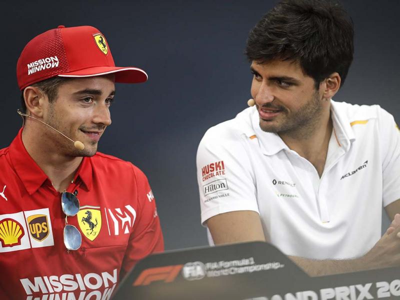 Charles Leclerc (Monaco) dan Carlos Sainz (Spanyol), musim depan menjadi pasangan termuda sepanjang sejarah Ferrari di F1. (Foto: planetf1)