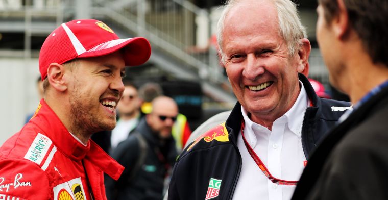Sebastian Vettel bersama Helmut Marko. (Foto: gpblog)