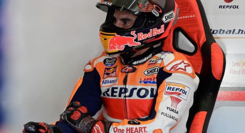 Marc Marquez (Repsol Honda), terancam tanpa poin dalam tiga laga awal MotoGP 2020. (Foto: afp)