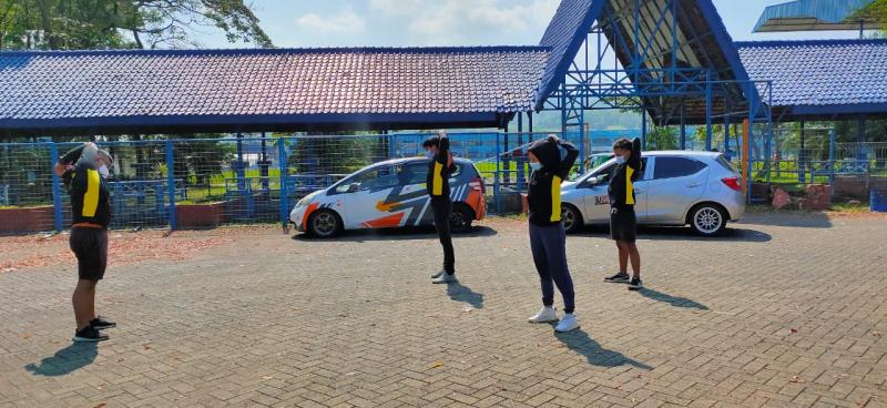 Pelatihan peslalom muda U-23 di area sirkuit Sentul International Bogor