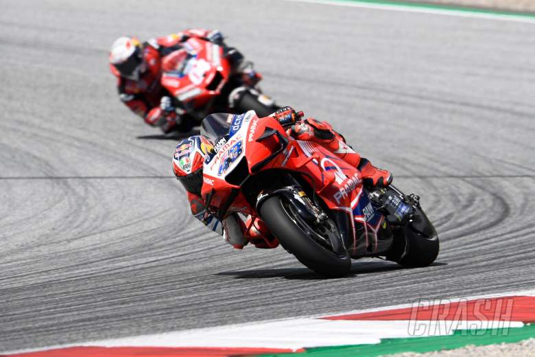 Jack Miller (Pramac Ducati) dan Andrea Dovizioso (Ducati), semakin kencang dibandingkan pekan lalu di Red Bull Ring. (Foto: crash)