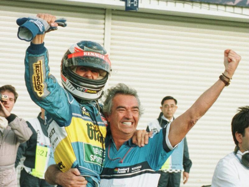 Flavio Briatore dan Michael Schumacher saat sukses bersama di tim Benetton. (Foto: planetf1)