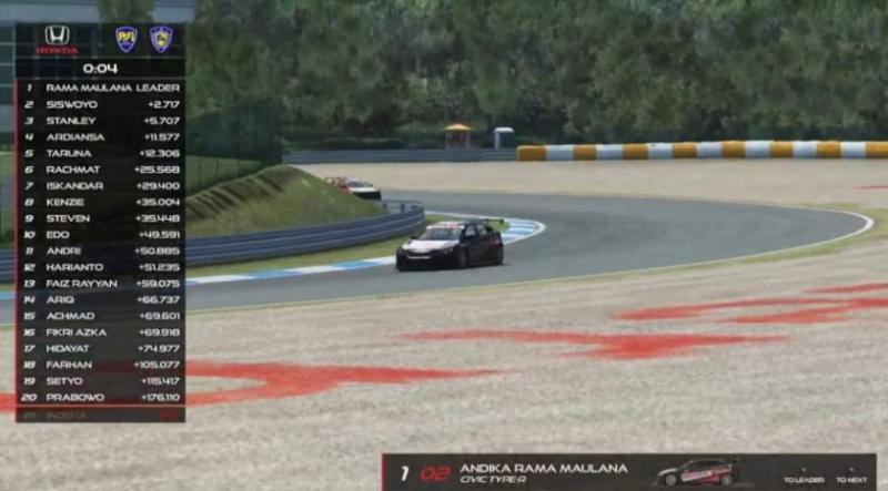 Andika Rama Maulan tampil perfect di Honda Racing Simulator Champioship