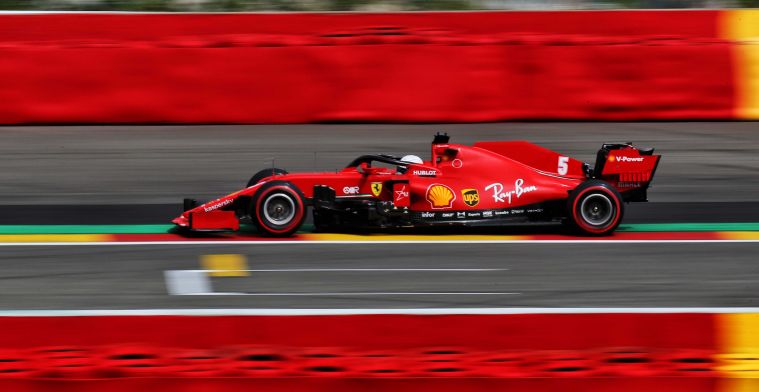 Sebastian Vettel (Ferrari), sedih dua kali disalip Kimi Raikkonen yang pakai mesin sewaan dariu Ferrari sendiri. (Foto: ist)