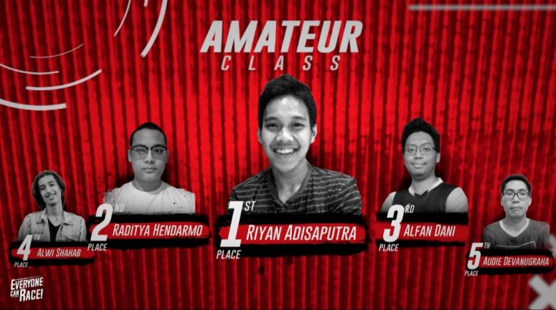 Persaingan Lebih Ketat, Riyan Adisaputra Juara Amateur Honda Racing Simulator Championship