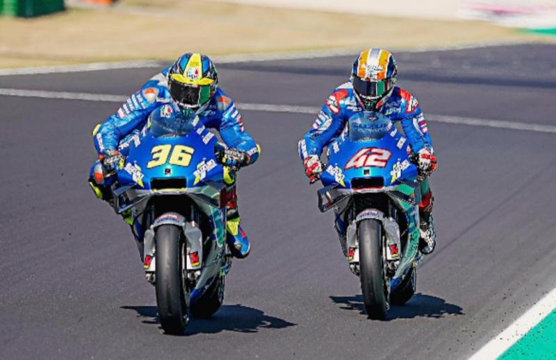Joan Mir dan Alex Rins, duo rider Suzuki Ecstar yang tampil mengesankan di MotoGP San Marino