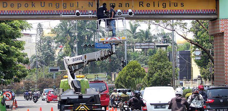 Kamera tilang mulai berlaku 1 November 2020 di jalan Margonda, Depok.