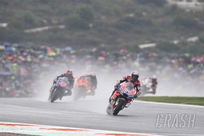 Wet race terakhir MotoGP di Valencia 2018, dimenangkan Andrea Dovizioso (Ducati). (Foto: crash)
